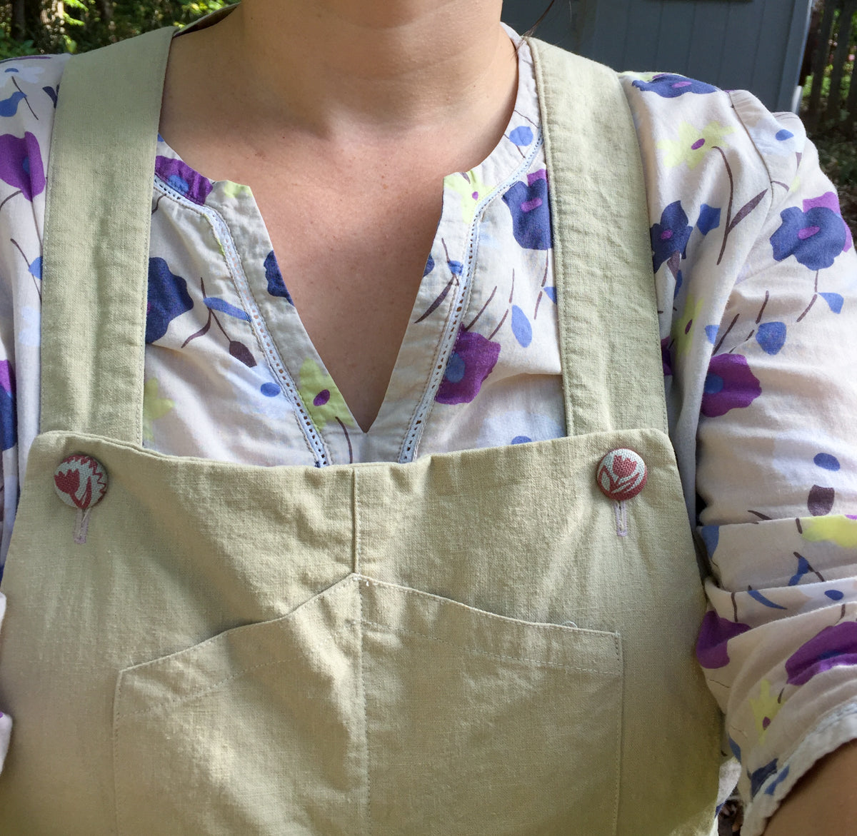 Yanta Overalls with our Fabric Buttons