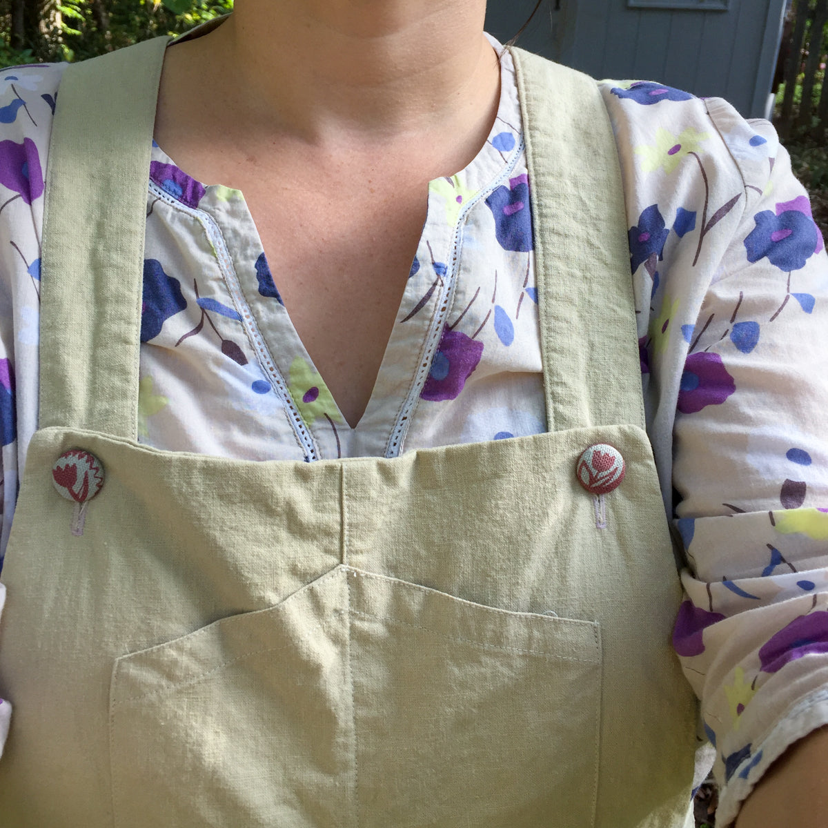 Yanta Overalls with our Fabric Buttons